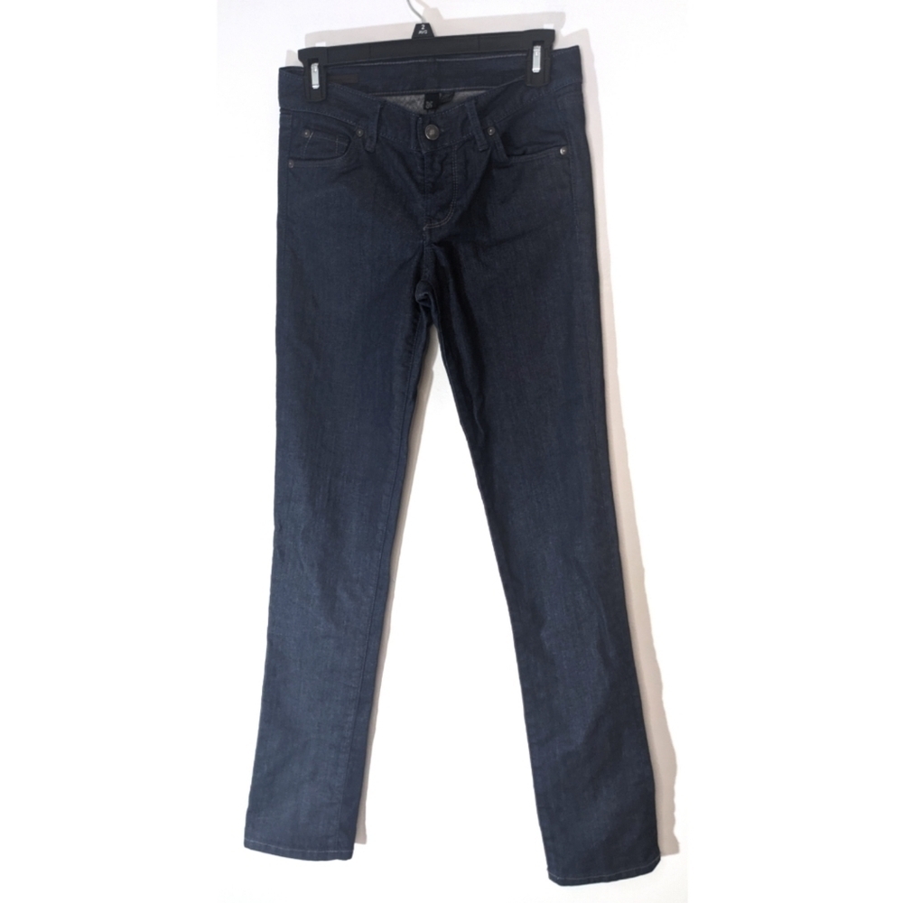 Club Monaco Ella Slim Straight Dark Wash Low Rise Blue Denim Jeans 26